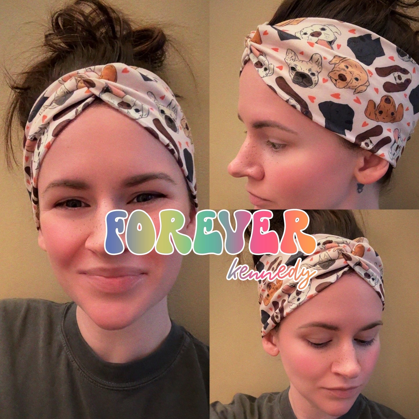 (RTS) Twist Headband: Dog Breeds & Hearts