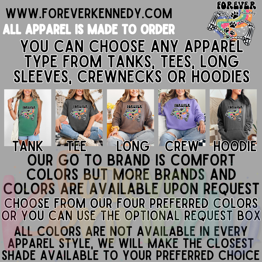 (MTO APPAREL) * CHOOSE STYLE: Bow Collage Black/White Husky