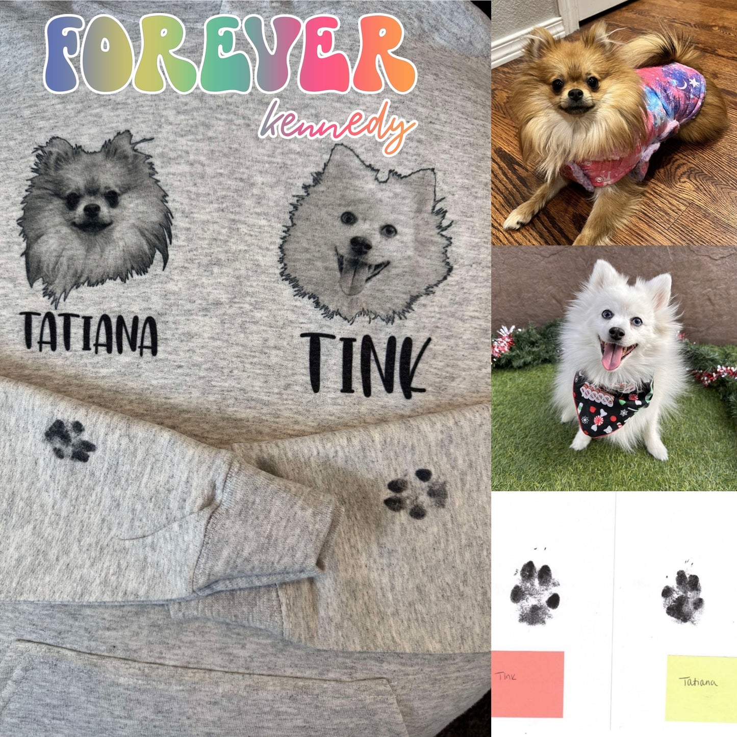 (MTO APPAREL) * CHOOSE STYLE: Custom pet photos and paw prints