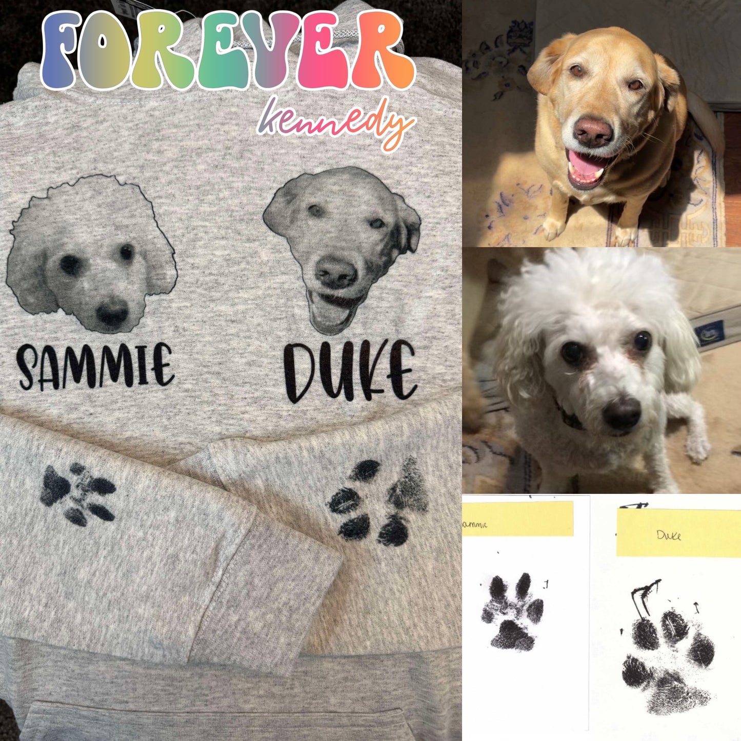 (MTO APPAREL) * CHOOSE STYLE: Custom pet photos and paw prints