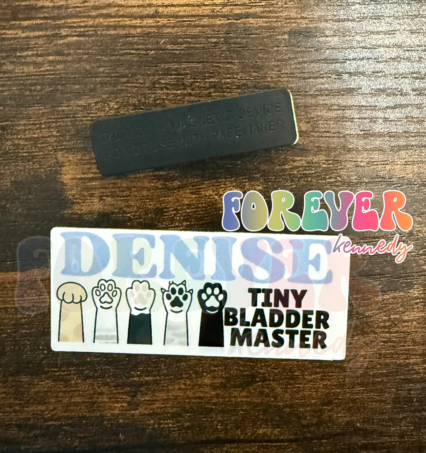 (MTO) Magnetic Name Badge Tag: Custom Name / Title / Design