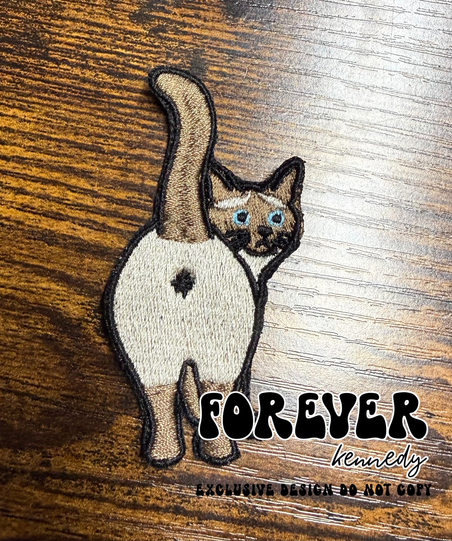 (MTO) Embroidered Patch: EXCLUSIVE DESIGN Cat Butt