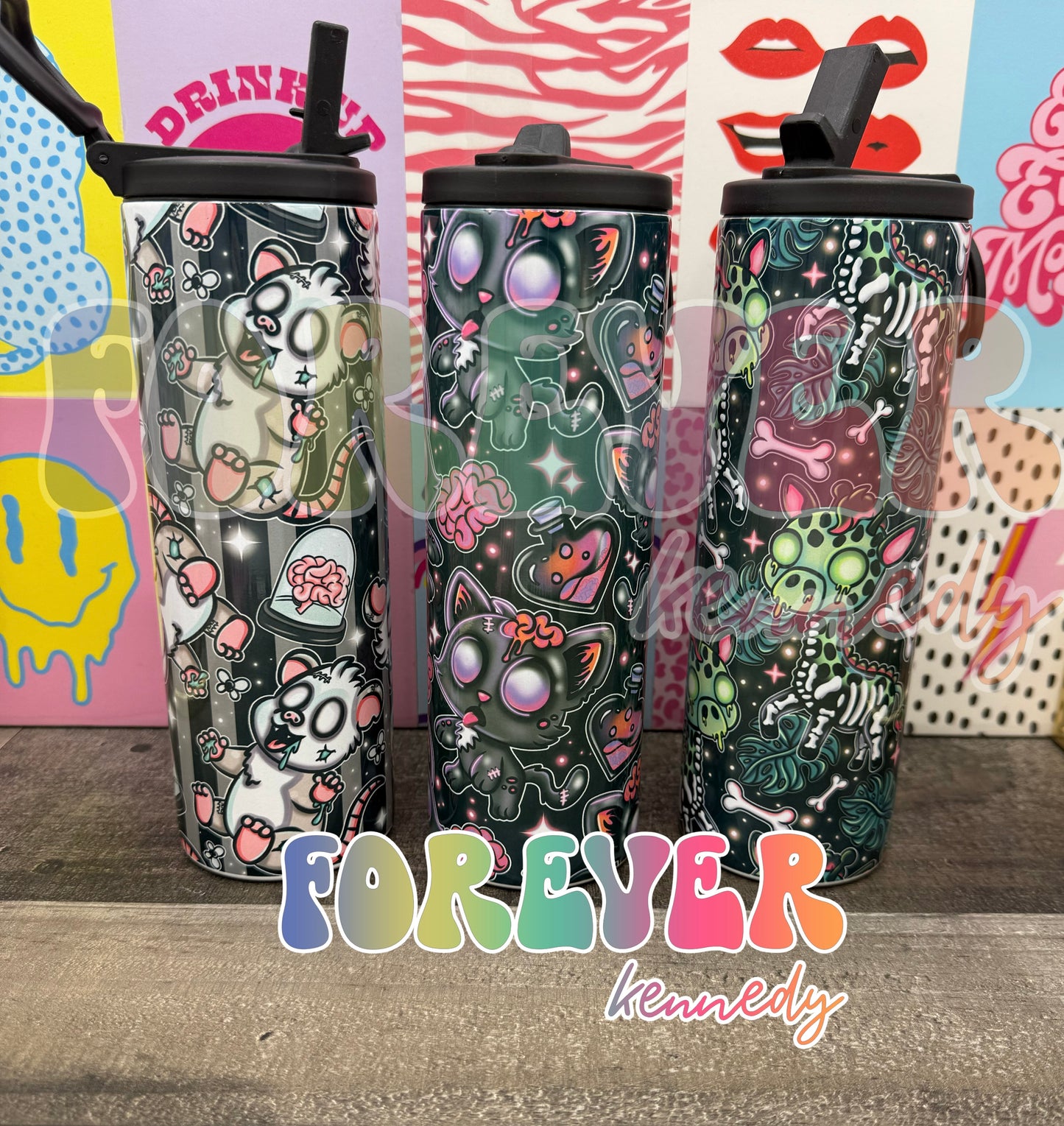 (MTO) CHOOSE DRINKWARE: Zombie Cat