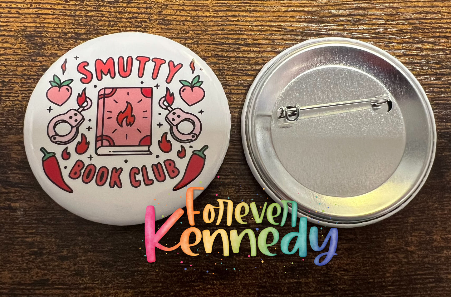 (RTS) Round Button: Smutty book club