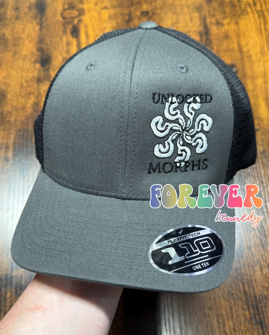 (MTO) FlexFit Mesh-Back Hat: EMBROIDERED Unlocked Morphs Logo