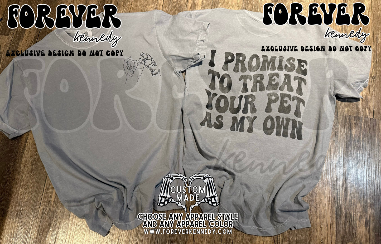 (MTO APPAREL) * CHOOSE STYLE / COLOR: EXCLUSIVE DESIGN I promise (front / back design)