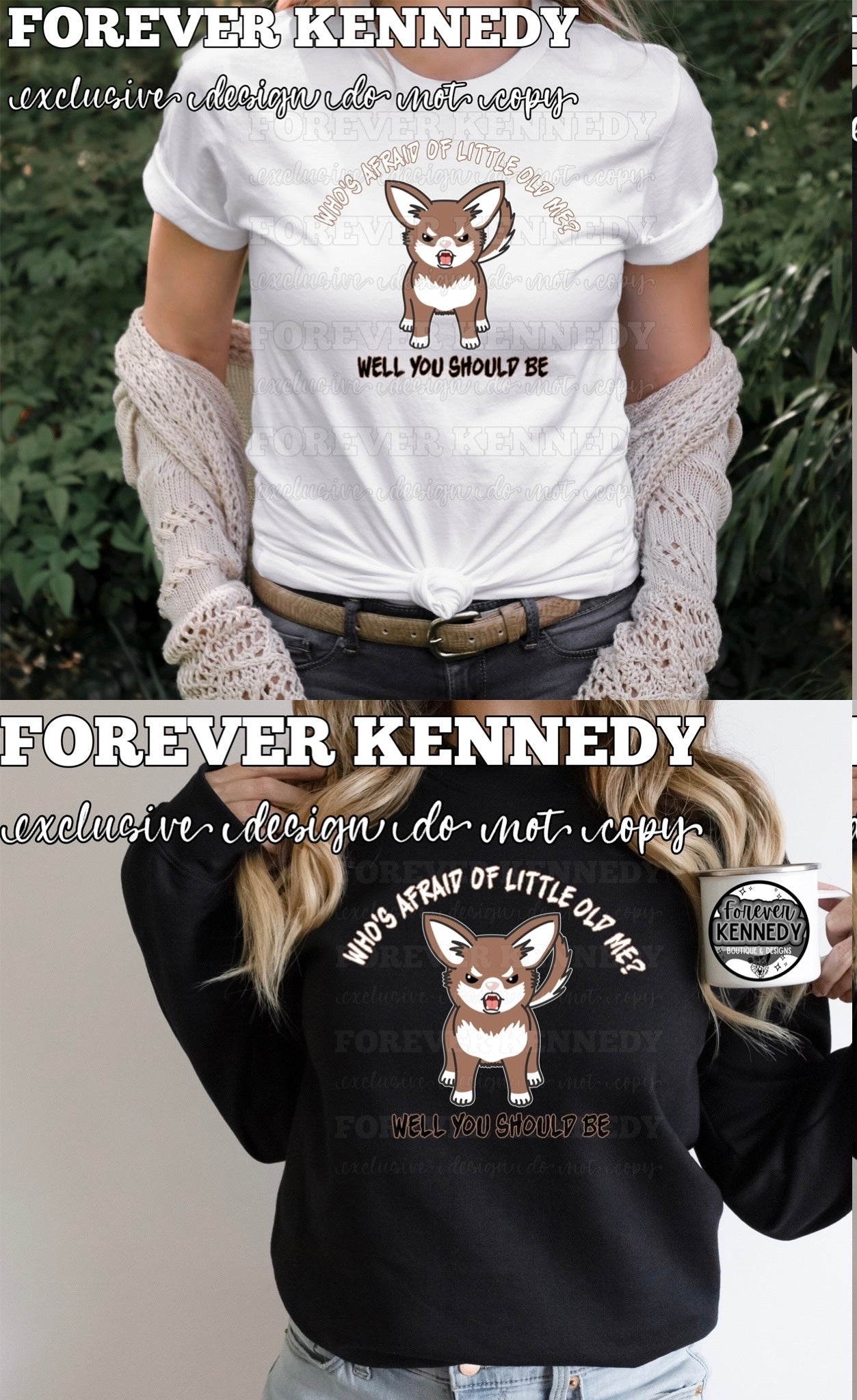 (MTO) CHOOSE YOUR APPAREL STYLE: EXCLUSIVE Little old me chihuahua