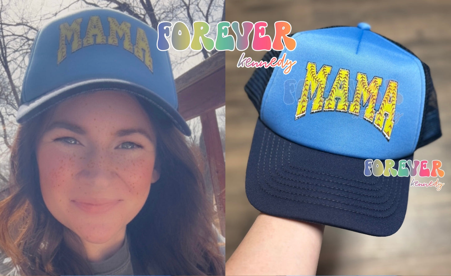 (READY TO SHIP) TRUCKER HAT Softball Mama