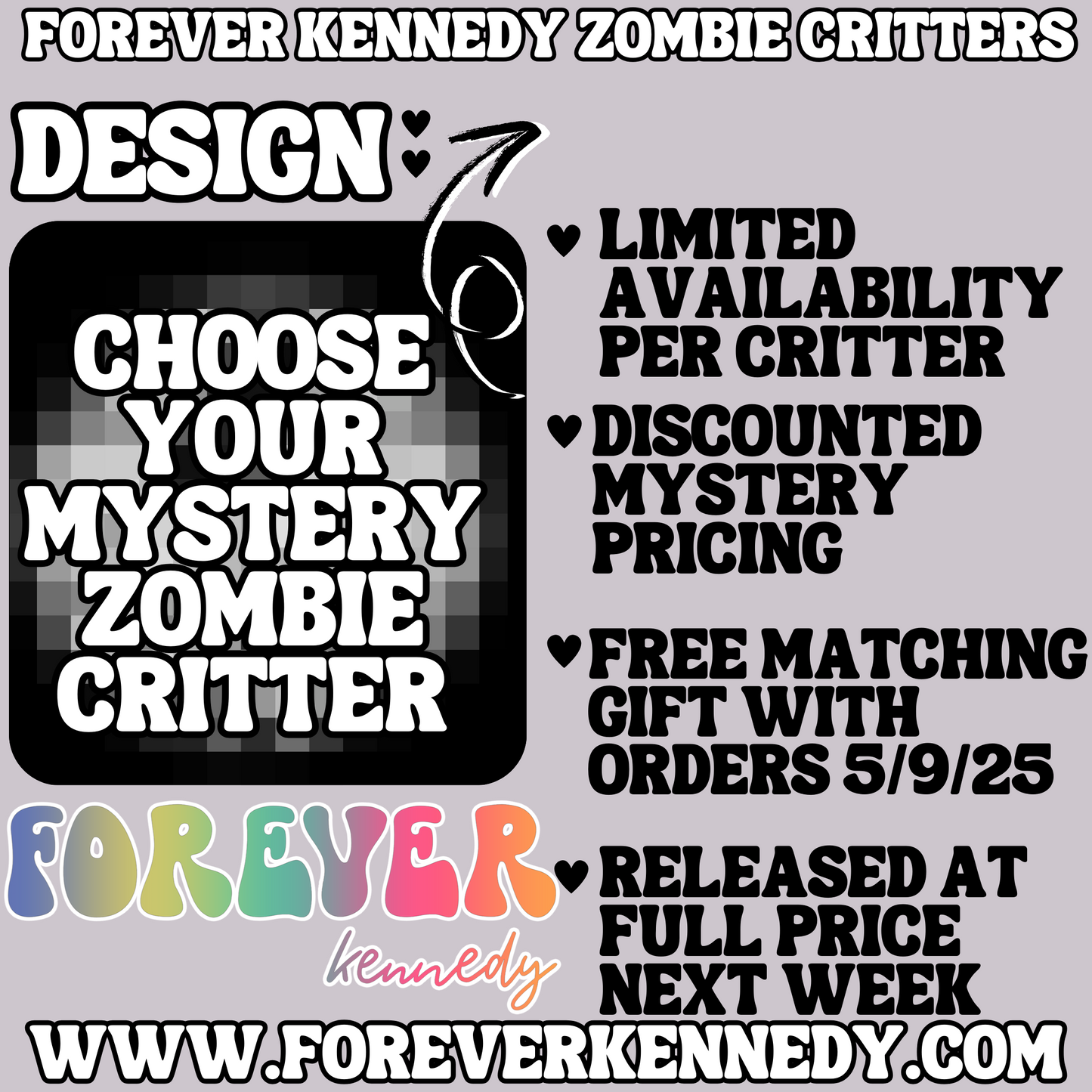 (MTO APPAREL) * CHOOSE STYLE / COLOR: MYSTERY ZOMBIE CRITTER