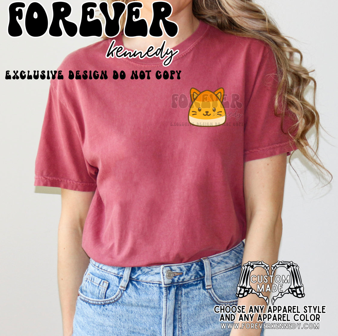 (MTO APPAREL) * CHOOSE STYLE / COLOR: EXCLUSIVE DESIGN Candy Corn Cat
