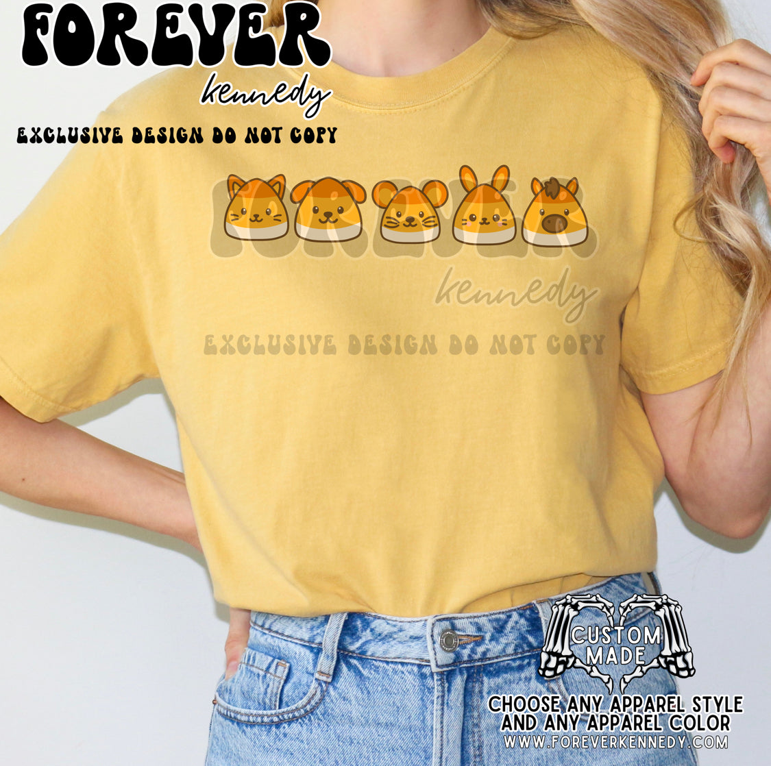 (MTO APPAREL) * CHOOSE STYLE / COLOR: EXCLUSIVE DESIGN Candy Corn All Five Animals