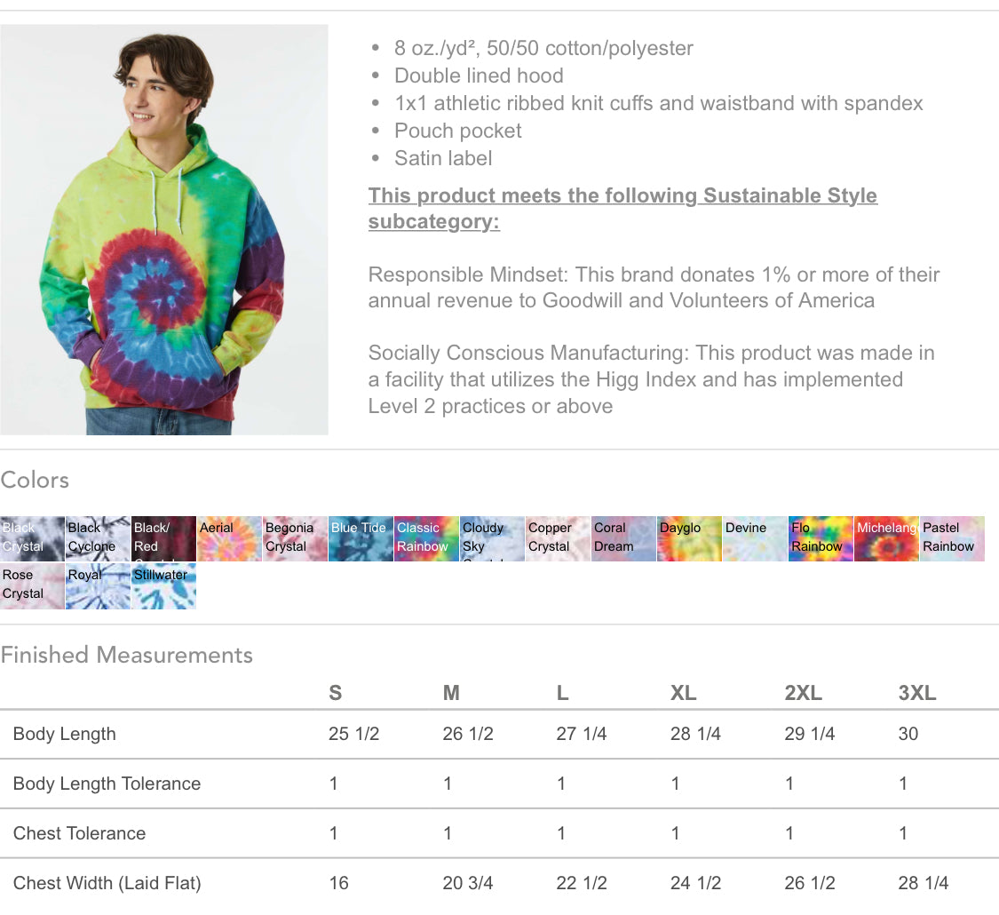 (MADE TO ORDER) Tie-Dye Hoodie