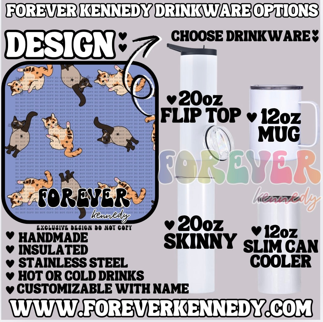 (MTO) CHOOSE DRINKWARE: EXCLUSIVE DESIGN Cat Butts