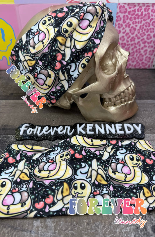 (RTS) Twist Headband: Banana Split Snake