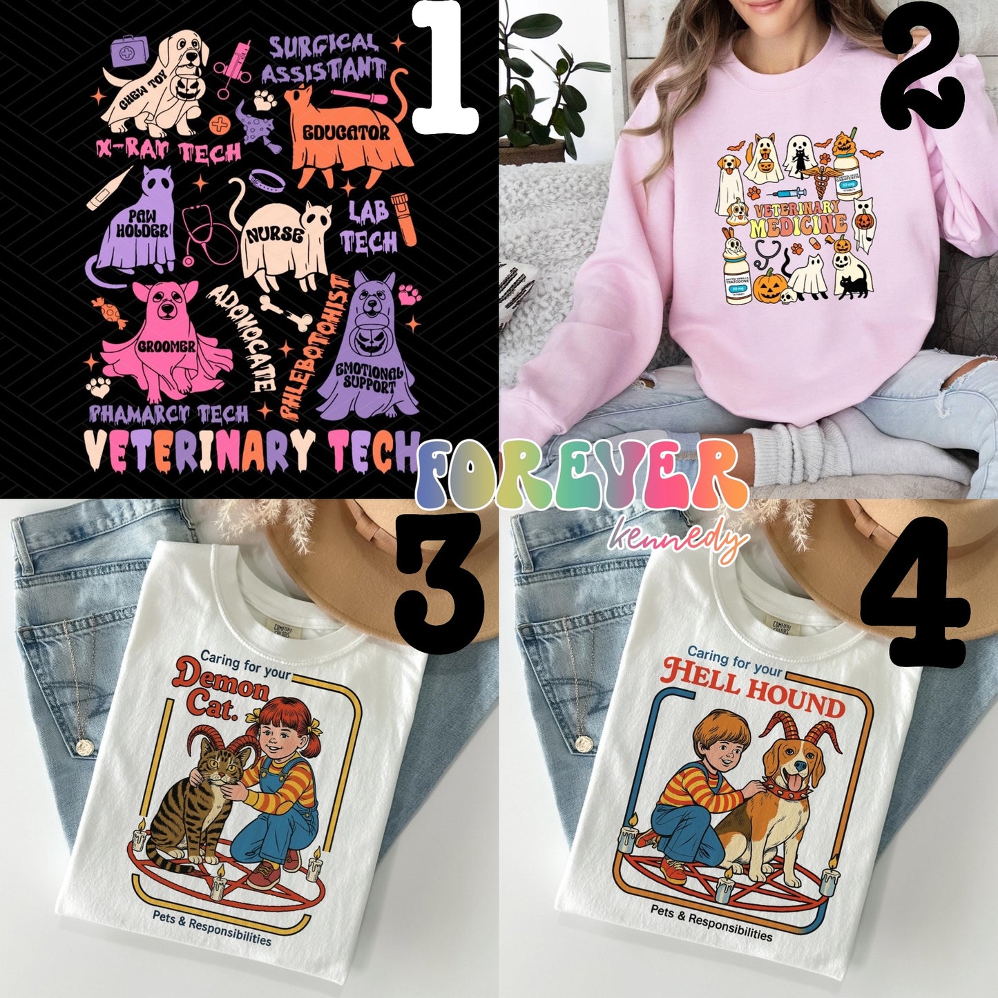 (MTO APPAREL) * CHOOSE STYLE / COLOR: Halloween Vet *choose design*