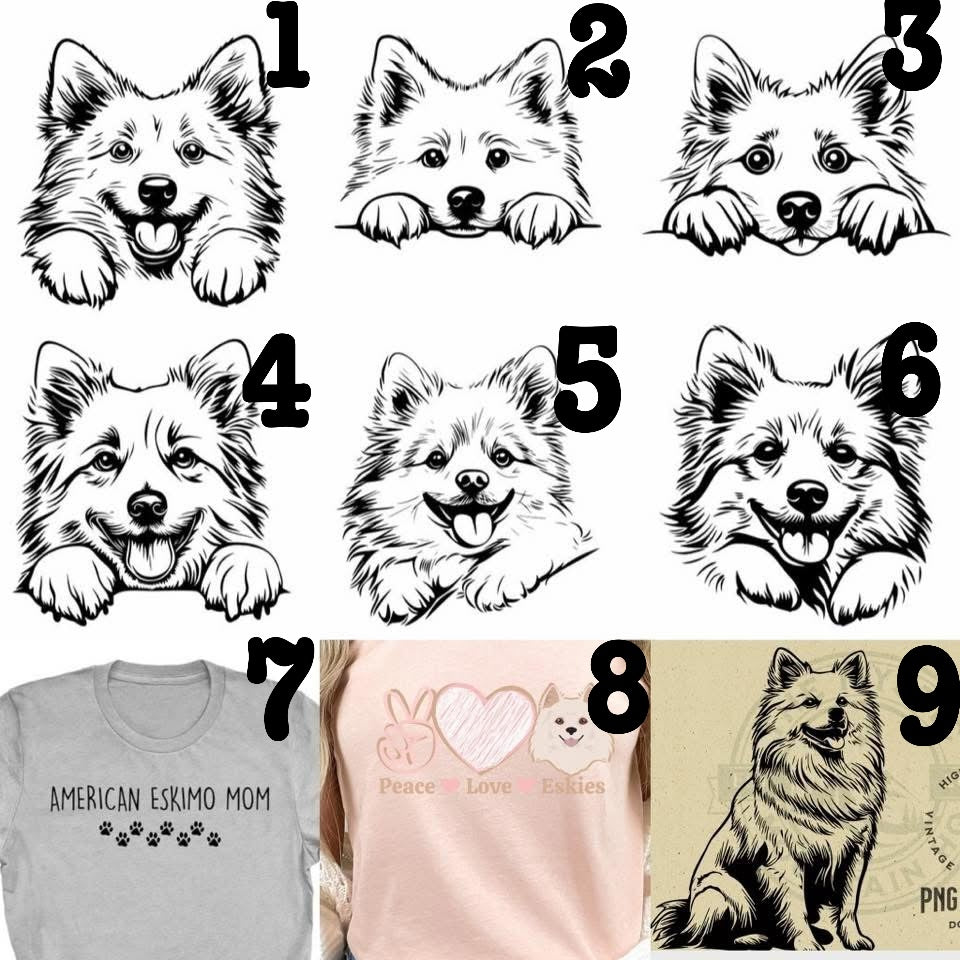 (MTO APPAREL) * CHOOSE STYLE / COLOR: AMERICAN ESKIMO (Choose Design)