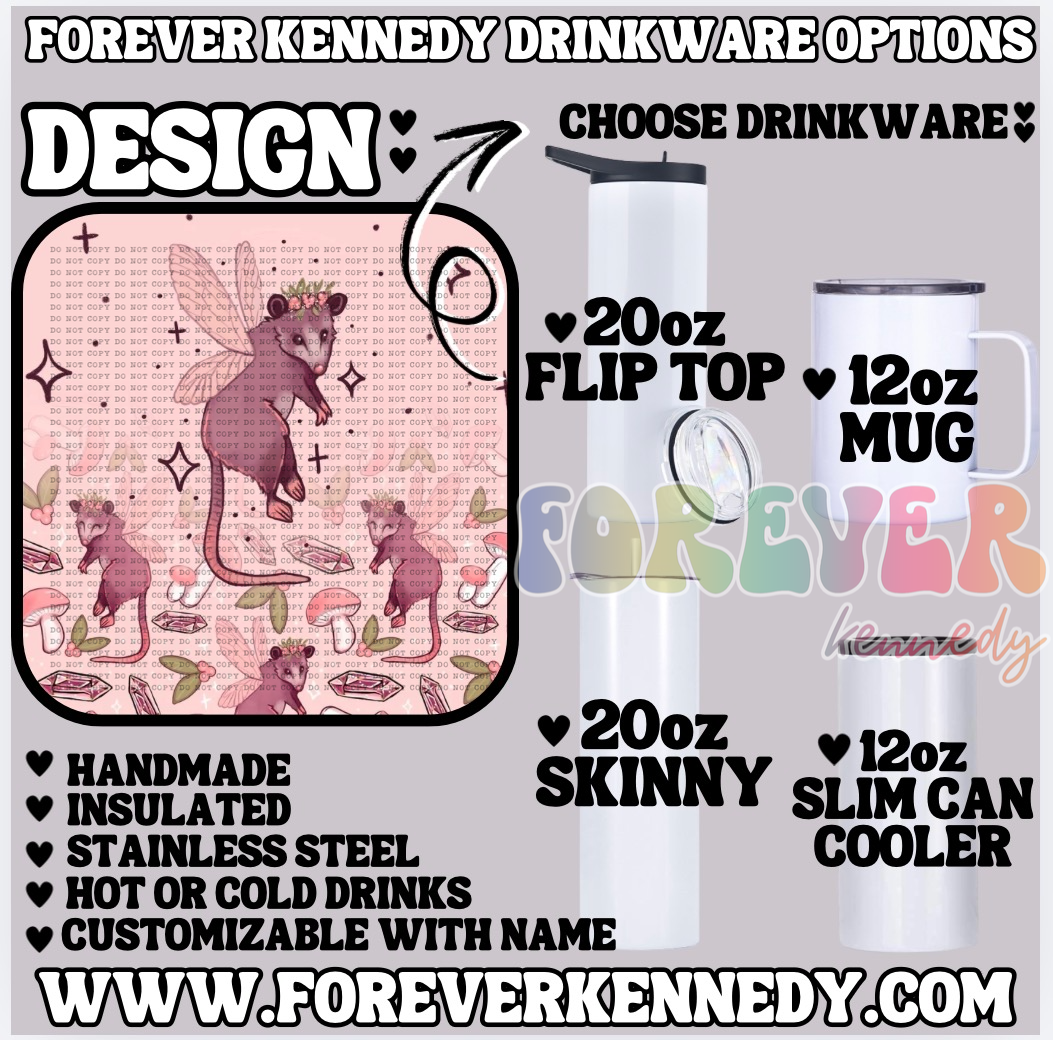 (MTO) CHOOSE DRINKWARE: Fae Opossum