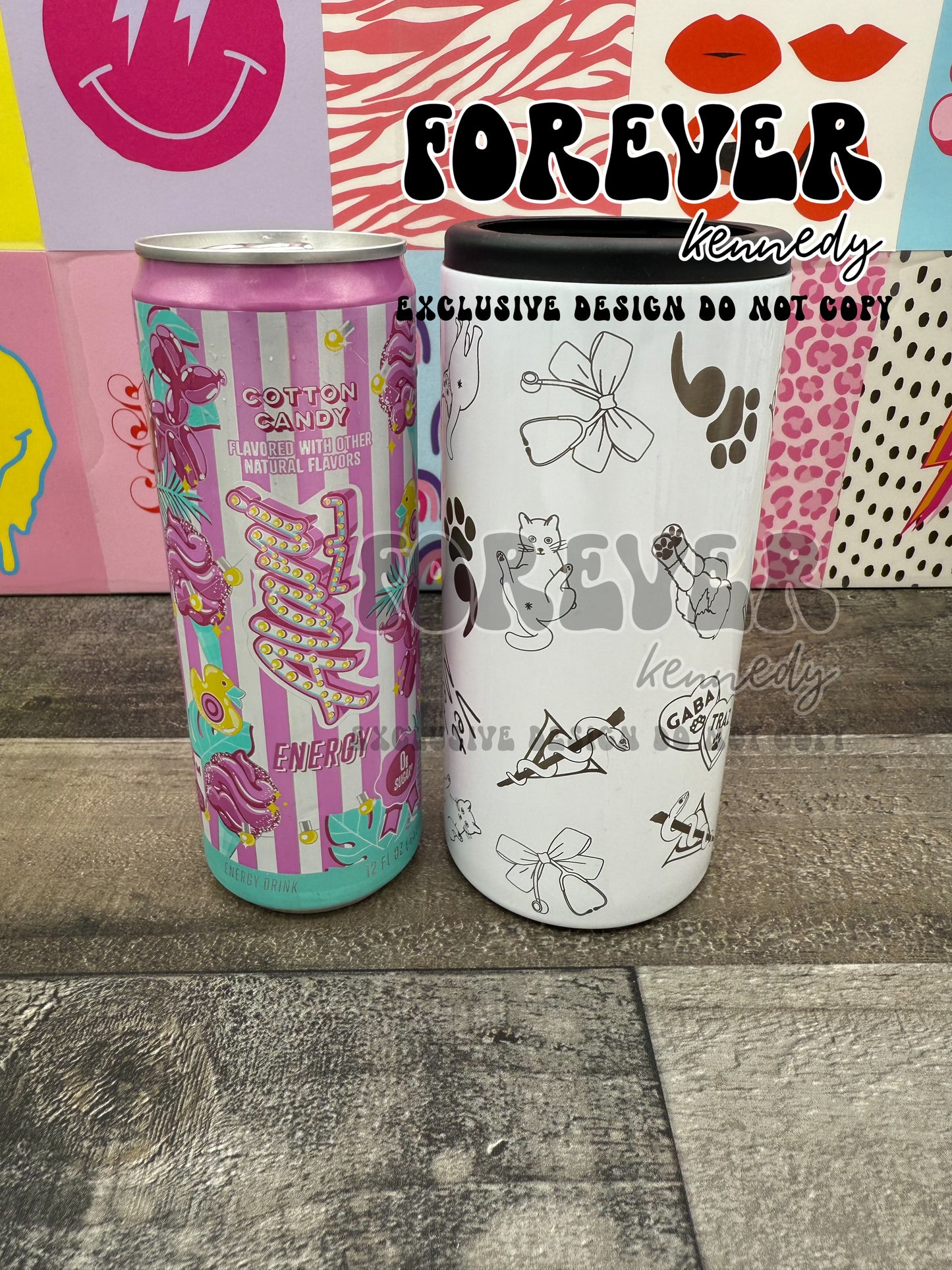 (MTO) Skinny Insulated Can Cooler: EXCLUSIVE DESIGN ENGRAVED Veterinary Medicine Wrap
