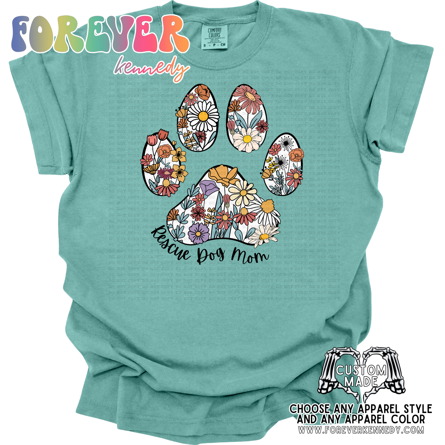 (MTO APPAREL) * CHOOSE STYLE: Floral Rescue Dog Mom