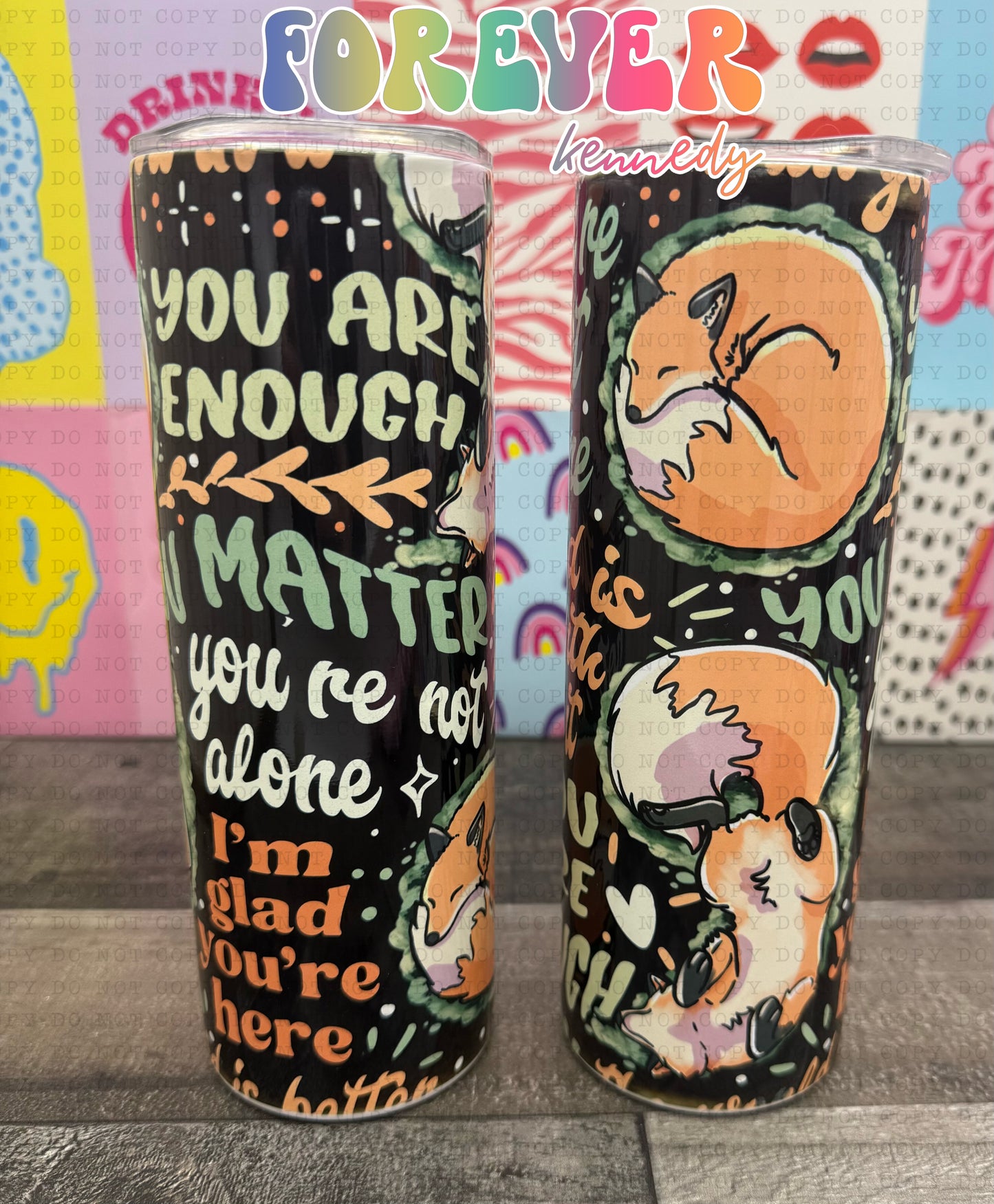 (MTO) CHOOSE DRINKWARE: Save a Fox (dark)