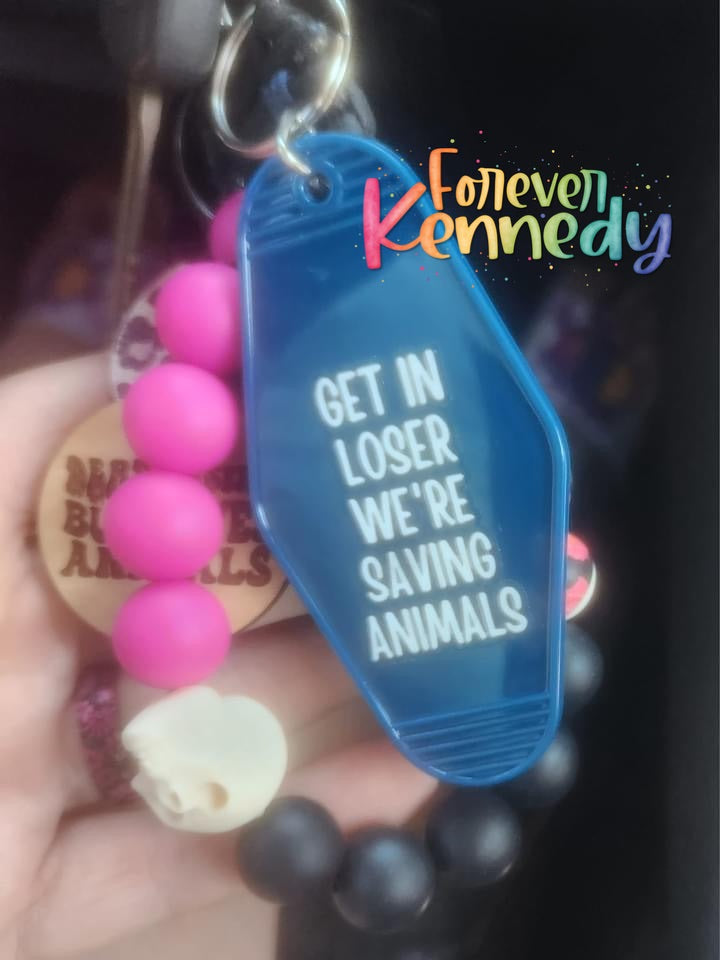 (MTO) Motel Keychain: EXCLUSIVE / Get in loser, we’re saving animals