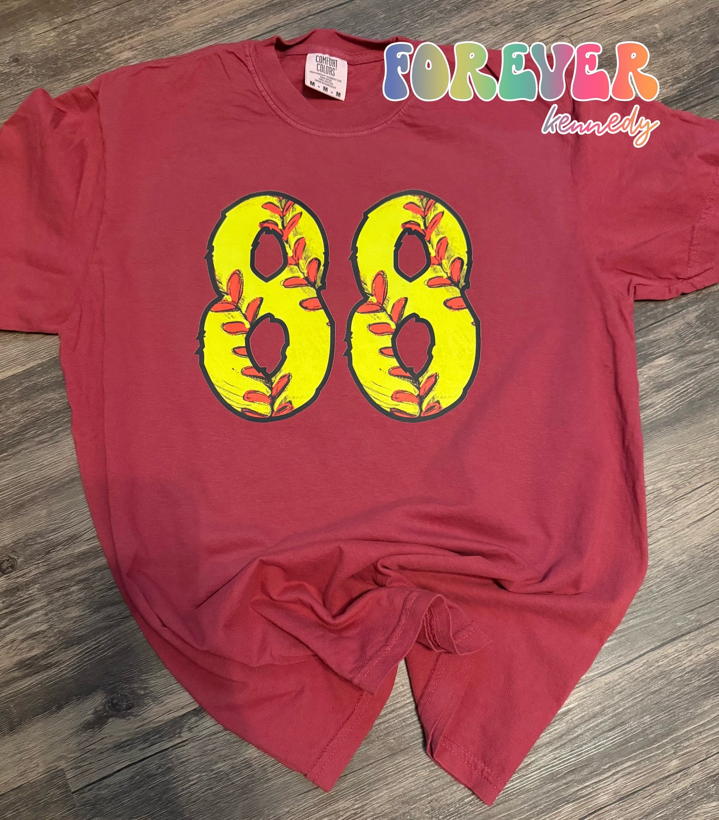 (MTO APPAREL) * CHOOSE STYLE / COLOR: CUSTOM NUMBER Softball