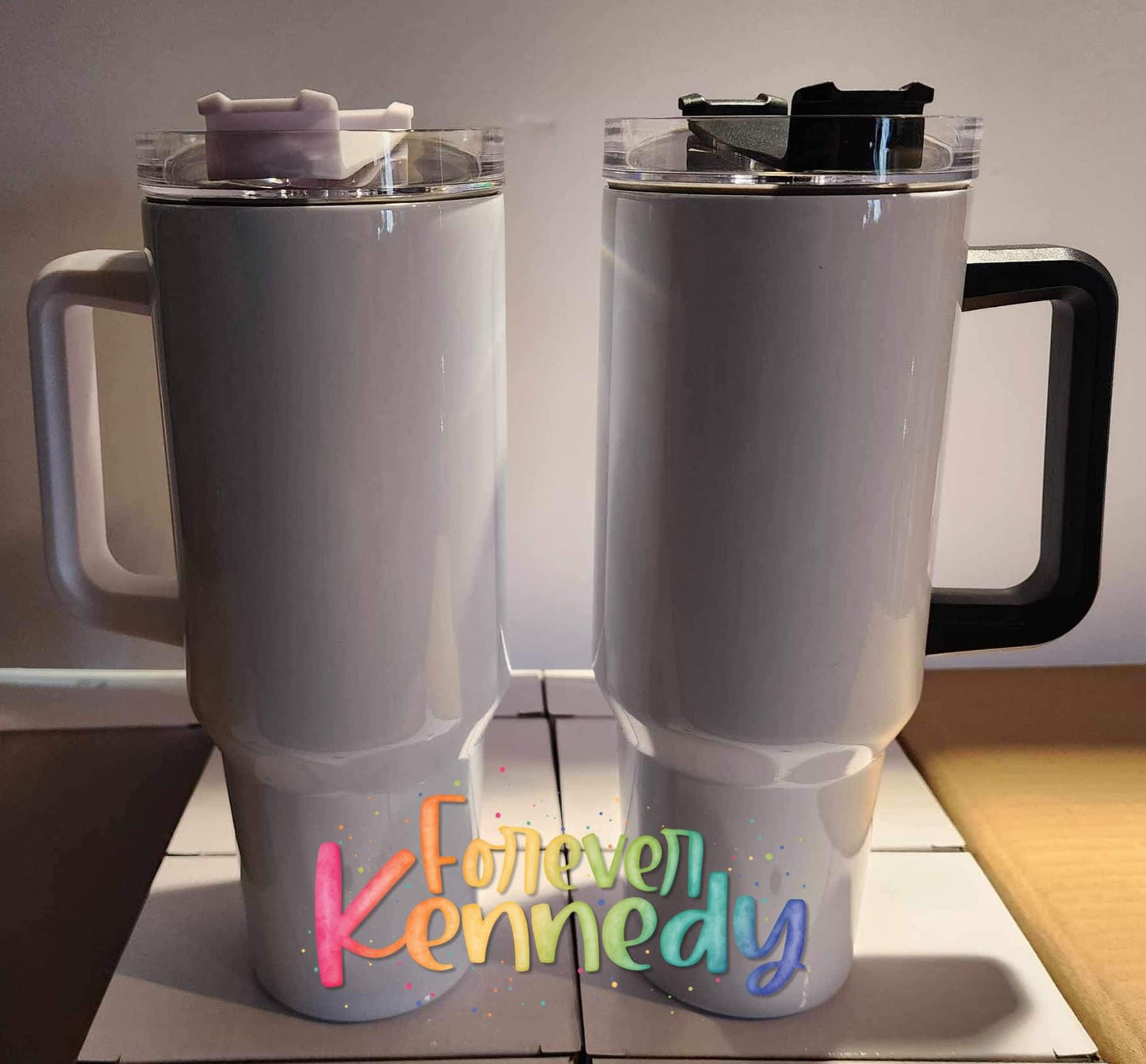 (MTO) 40oz Tumbler with handle: Tattoo Toe Beans