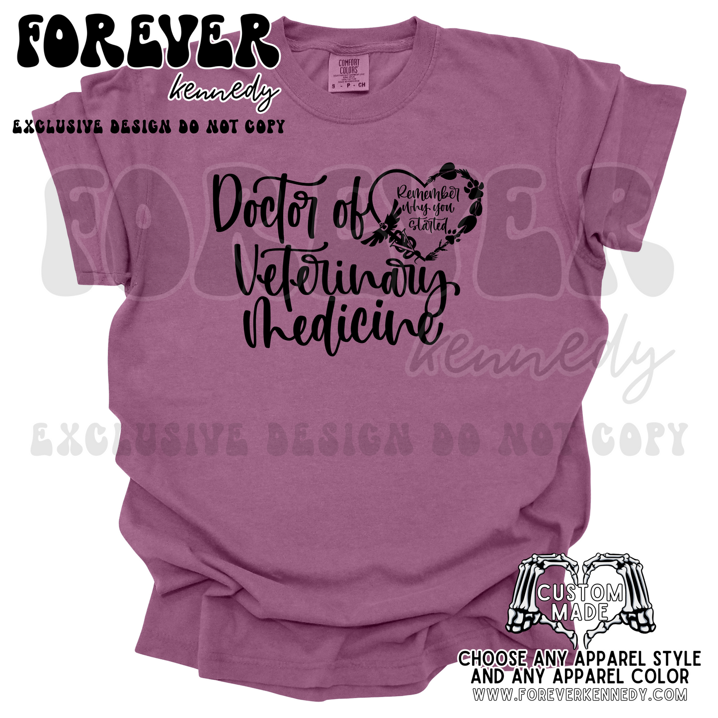 (MTO APPAREL) * CHOOSE STYLE: EXCLUSIVE DESIGN Doctor of Veterinary Medicine 🖤
