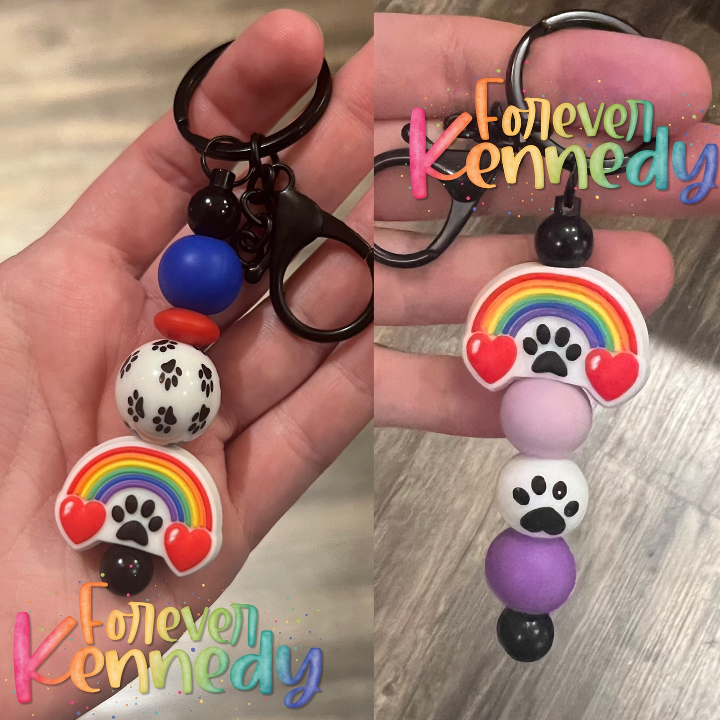 (MTO) Beaded Keychain: Rainbow Bridge