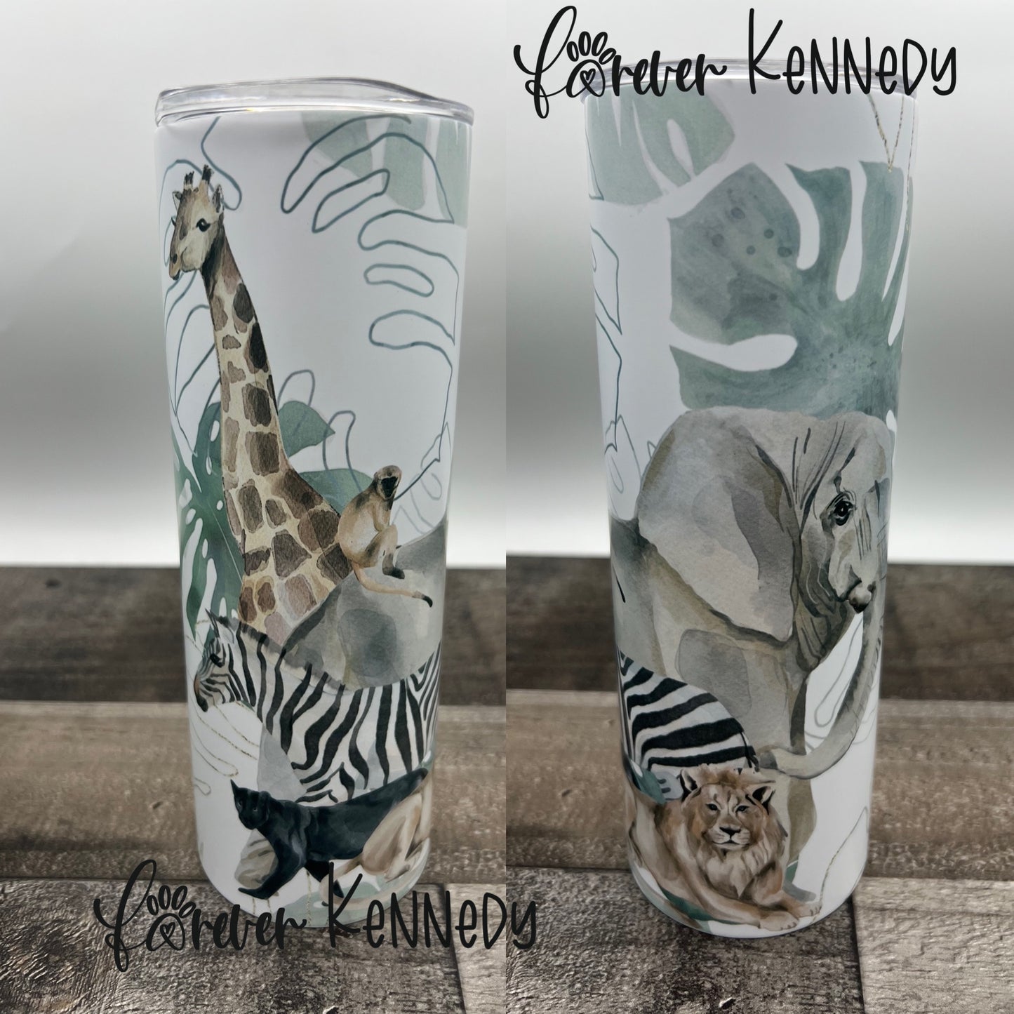 (MTO) 20oz Tumbler: Zoo / Stacked collage