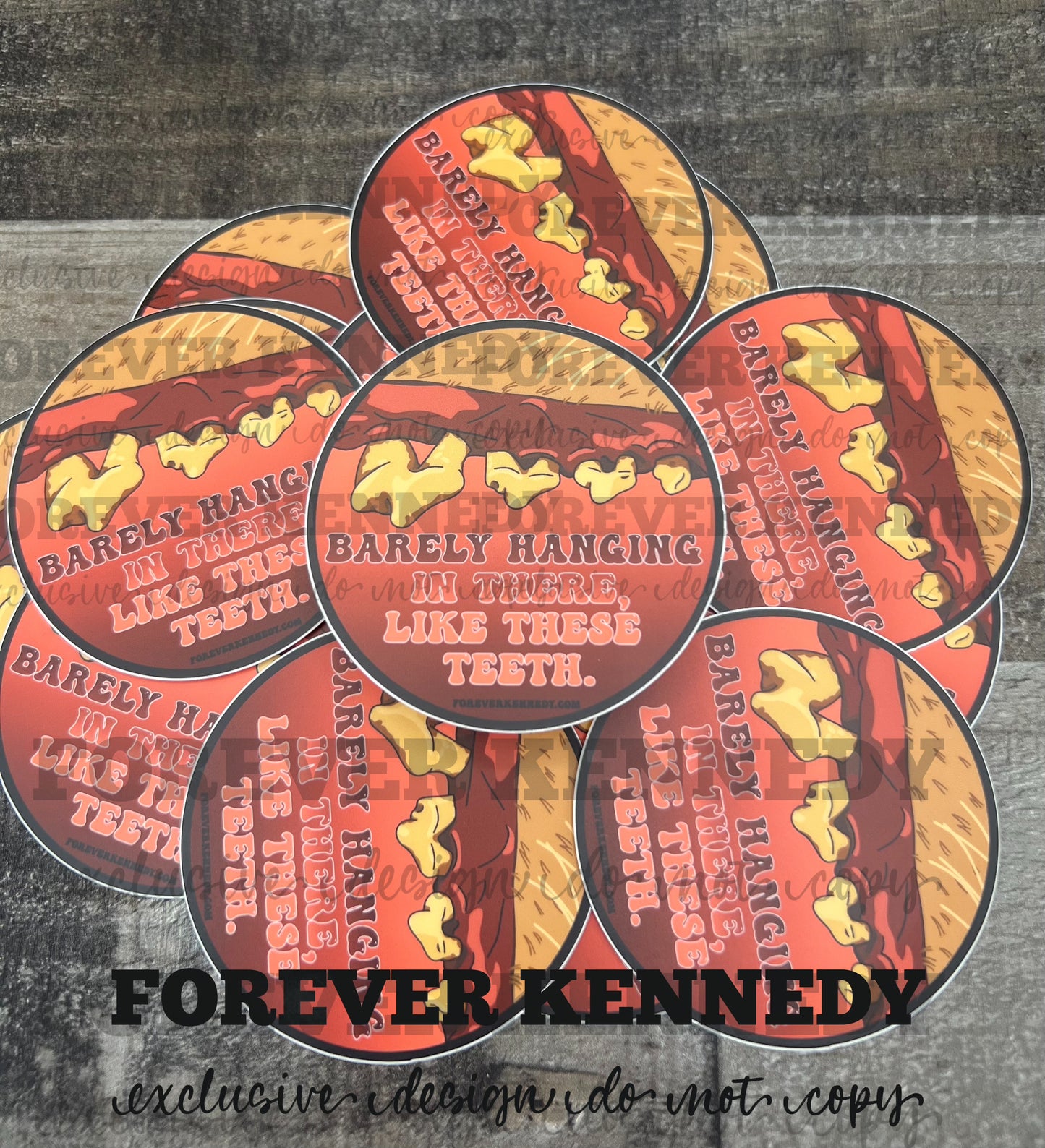 (RTS) Vinyl Sticker: EXCLUSIVE / Barely hanging in there