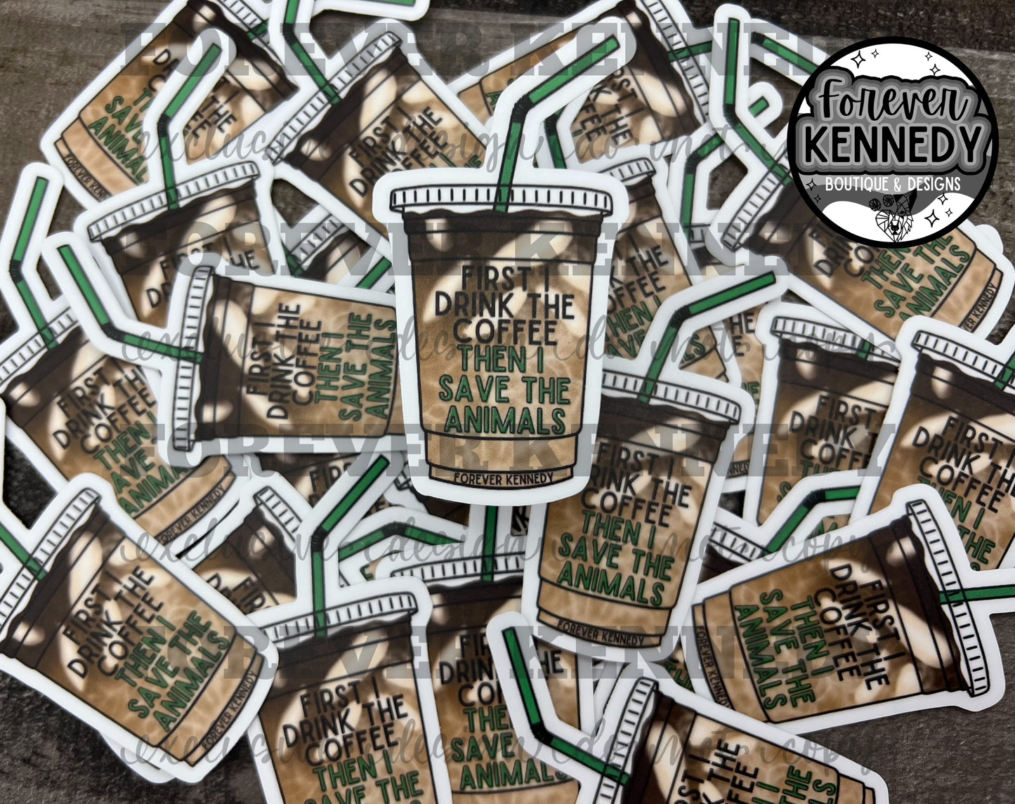 (RTS) Vinyl Sticker: EXCLUSIVE / First I drink the coffee