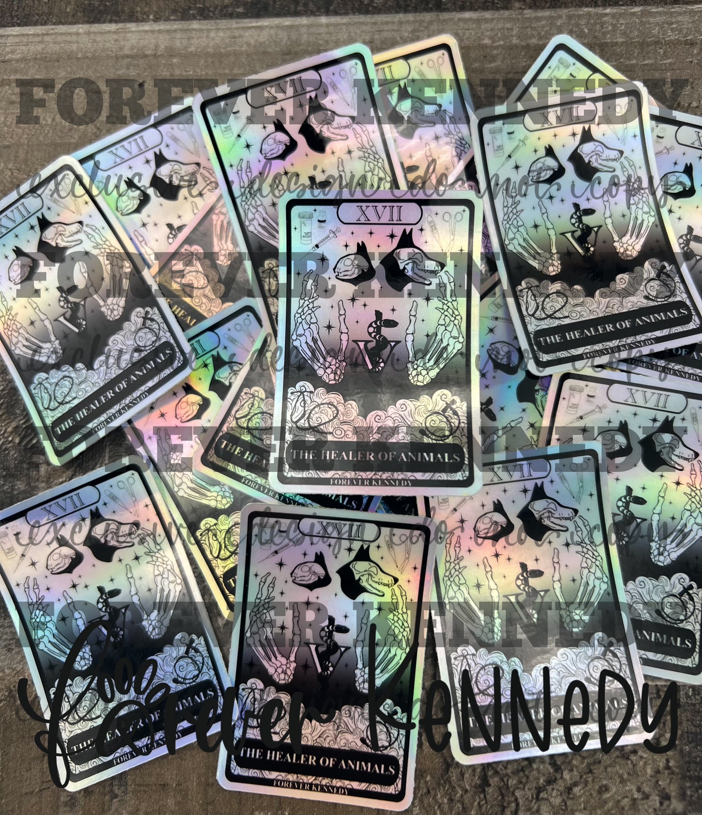 (RTS) Vinyl Sticker: HOLOGRAPHIC Exclusive / Healer of Animals Veterinary Tarot