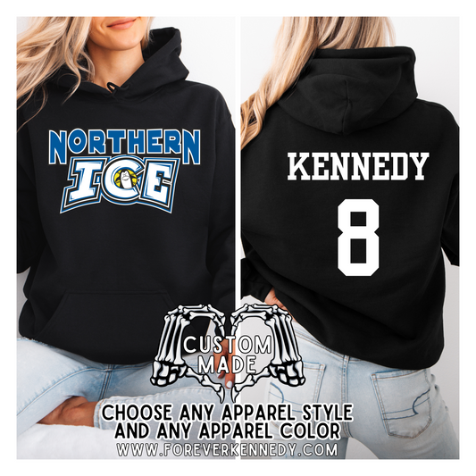 (MTO APPAREL) * CHOOSE STYLE / COLOR: Northern Ice Logo With Custom Back