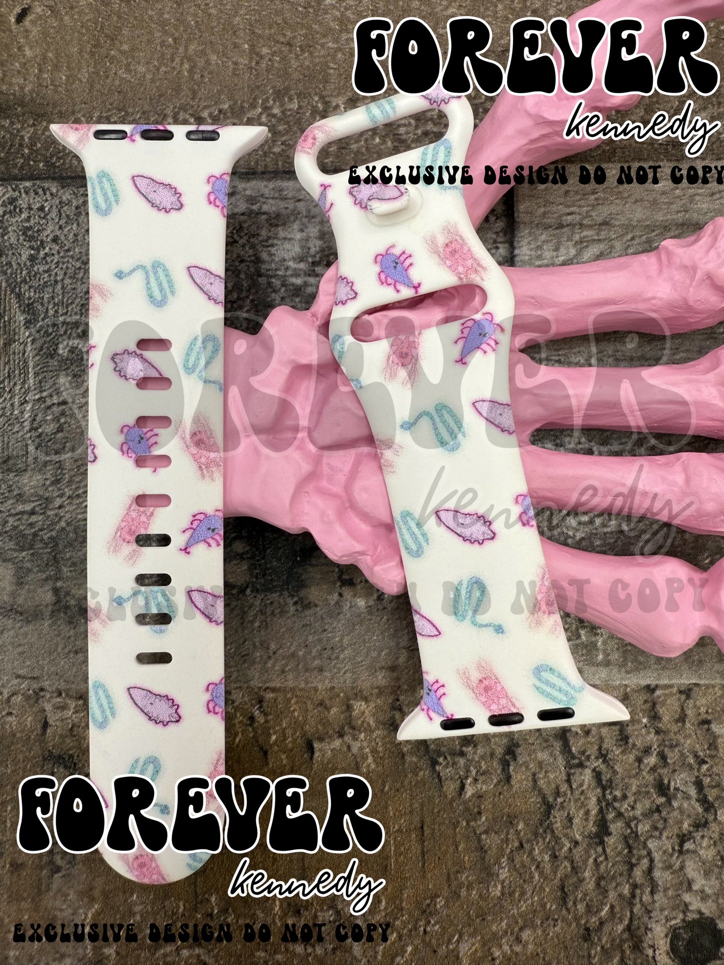 (MTO) Apple / Samsung / Fitbit Watch Band (Choose Size & Style) * EXCLUSIVE DESIGN: Colorful parasites