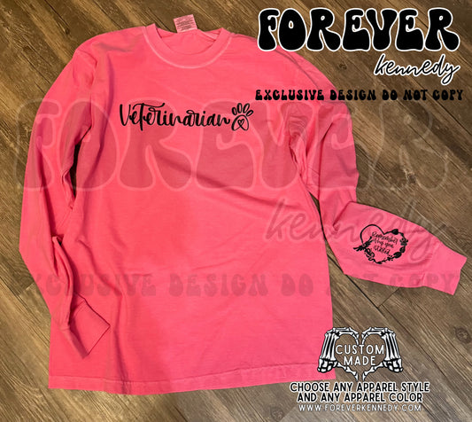 (MTO APPAREL) * CHOOSE STYLE: EXCLUSIVE DESIGN Veterinarian *with sleeve design*