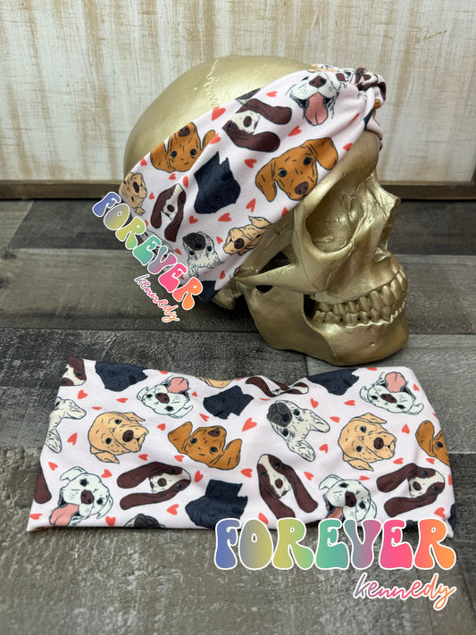 (RTS) Twist Headband: Dog Breeds & Hearts