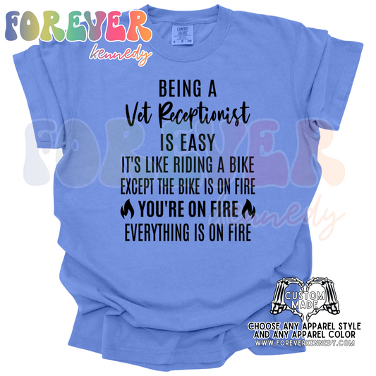 (MTO APPAREL) * CHOOSE STYLE: Being a Veterinary Receptionist is easy
