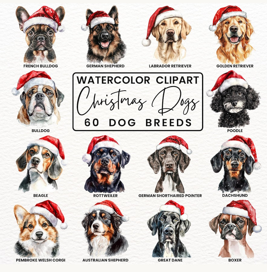 (MTO APPAREL) * CHOOSE STYLE / COLOR: Christmas Dogs *choose breed/s*