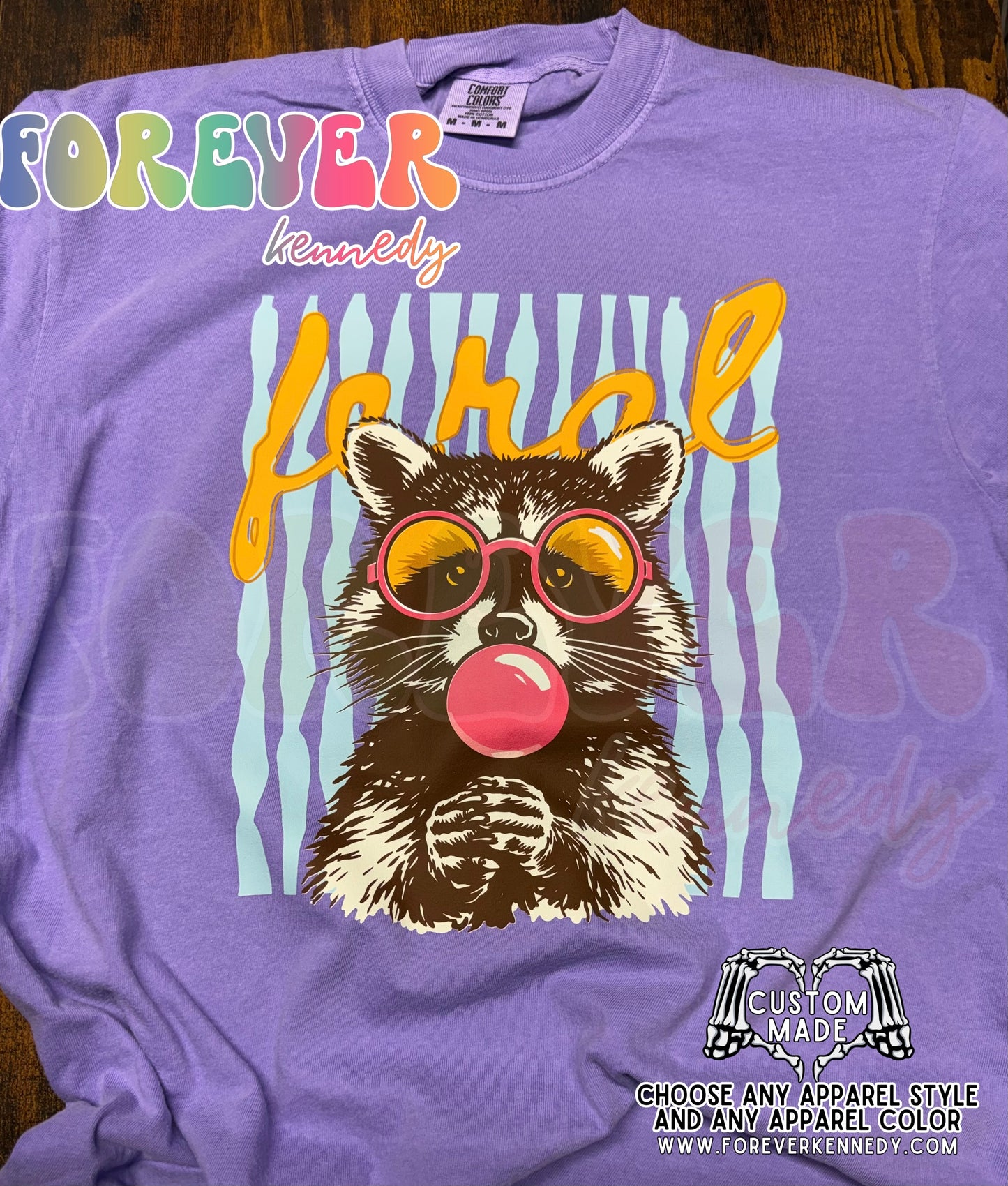 MADE TO ORDER APPAREL -  Feral Raccoon Bubblegum