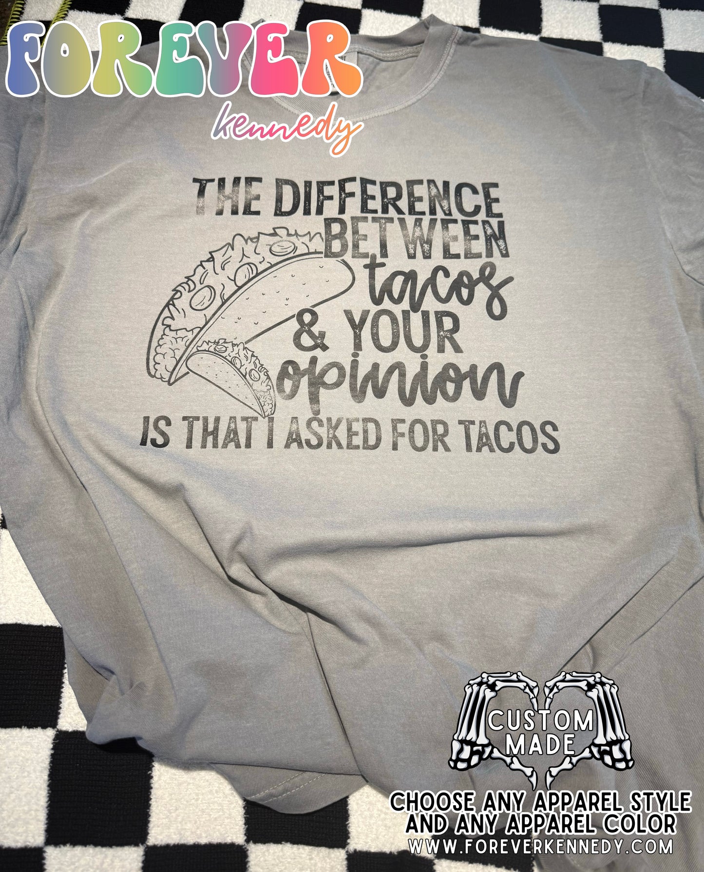 (MTO APPAREL) *LIMITED* CHOOSE STYLE: I want tacos
