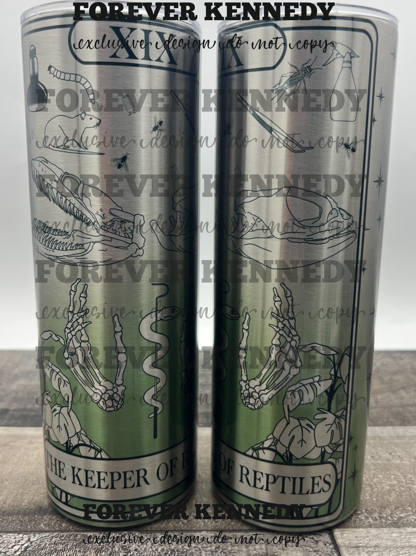 (MTO) EXCLUSIVE Tumbler: Keeper of Reptiles Tarot (Stainless)