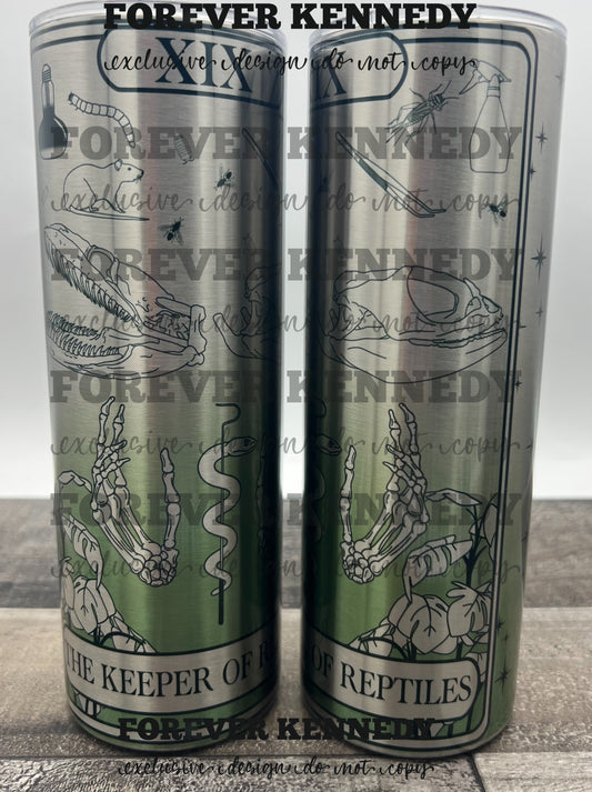 (MTO) EXCLUSIVE Tumbler: Keeper of Reptiles Tarot (Stainless)
