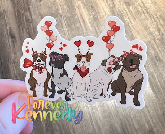 (RTS) Vinyl Sticker: Pibbles with hearts