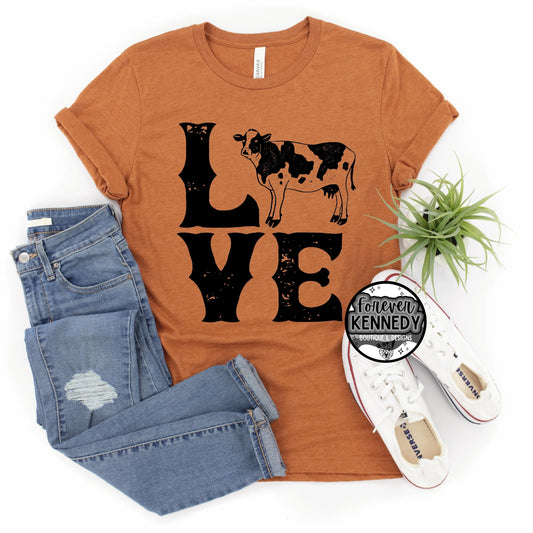 Made to Order (MTO) / Pick your Apparel: LOVE Cows