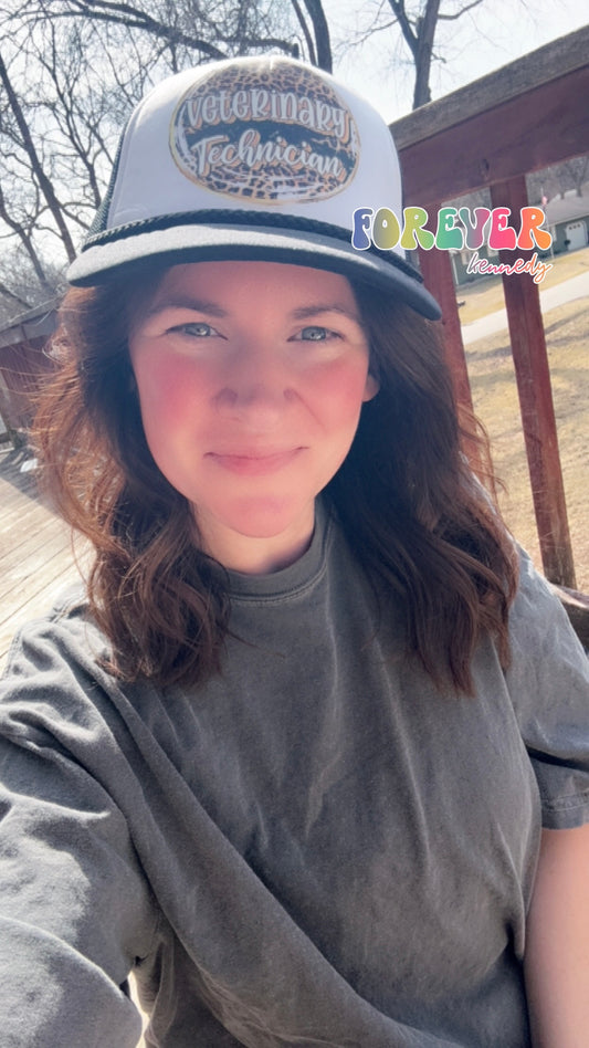 (READY TO SHIP) TRUCKER HAT Veterinary Technician