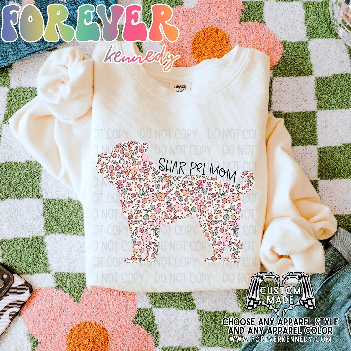 (MTO APPAREL) * CHOOSE STYLE: Floral Dog Mom 🐾 S breeds