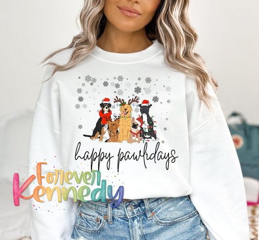 (MTO) Pick Your Apparel: Happy pawlidays dogs