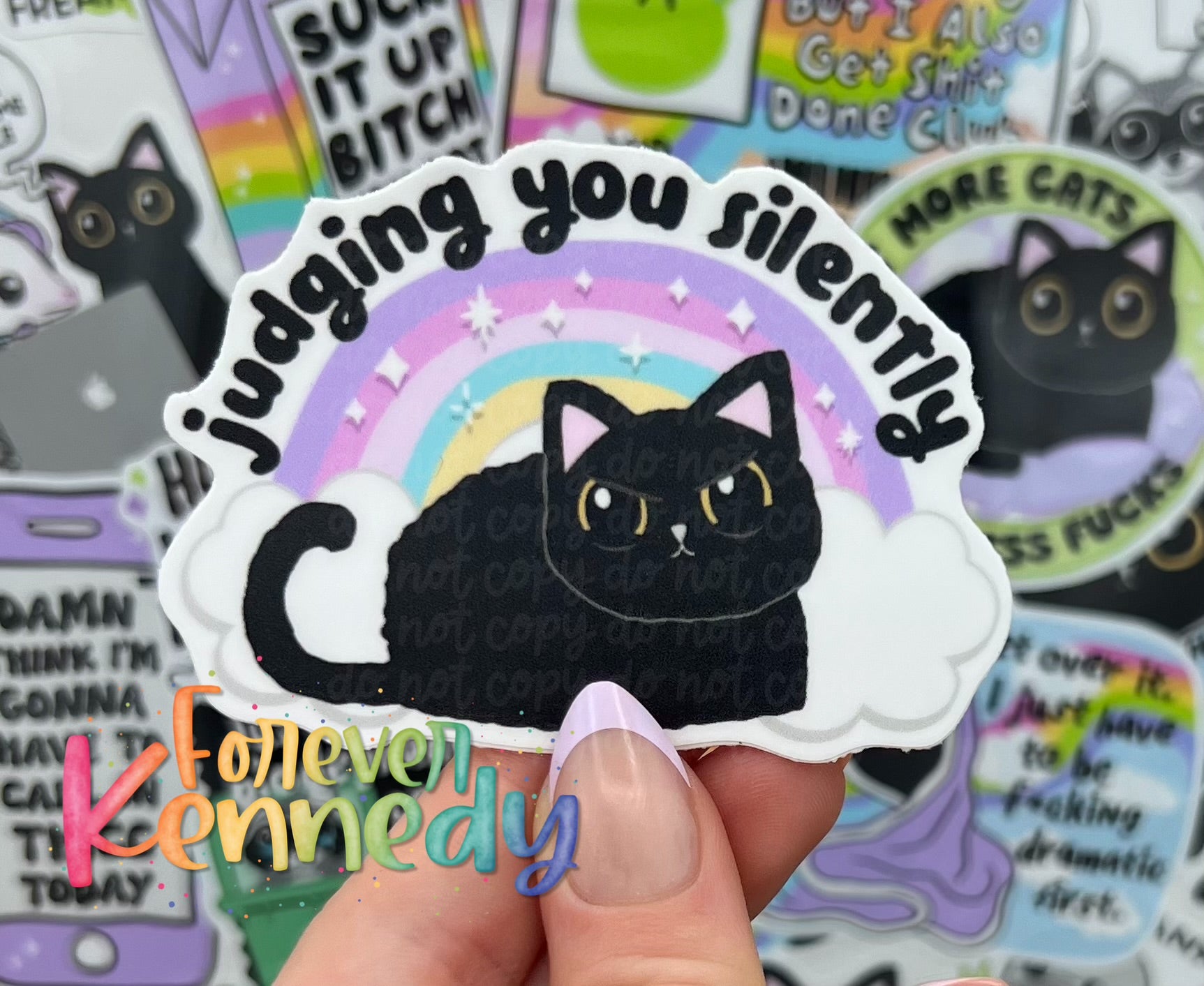 (RTS) Vinyl Sticker: Judging you silently – Forever Kennedy