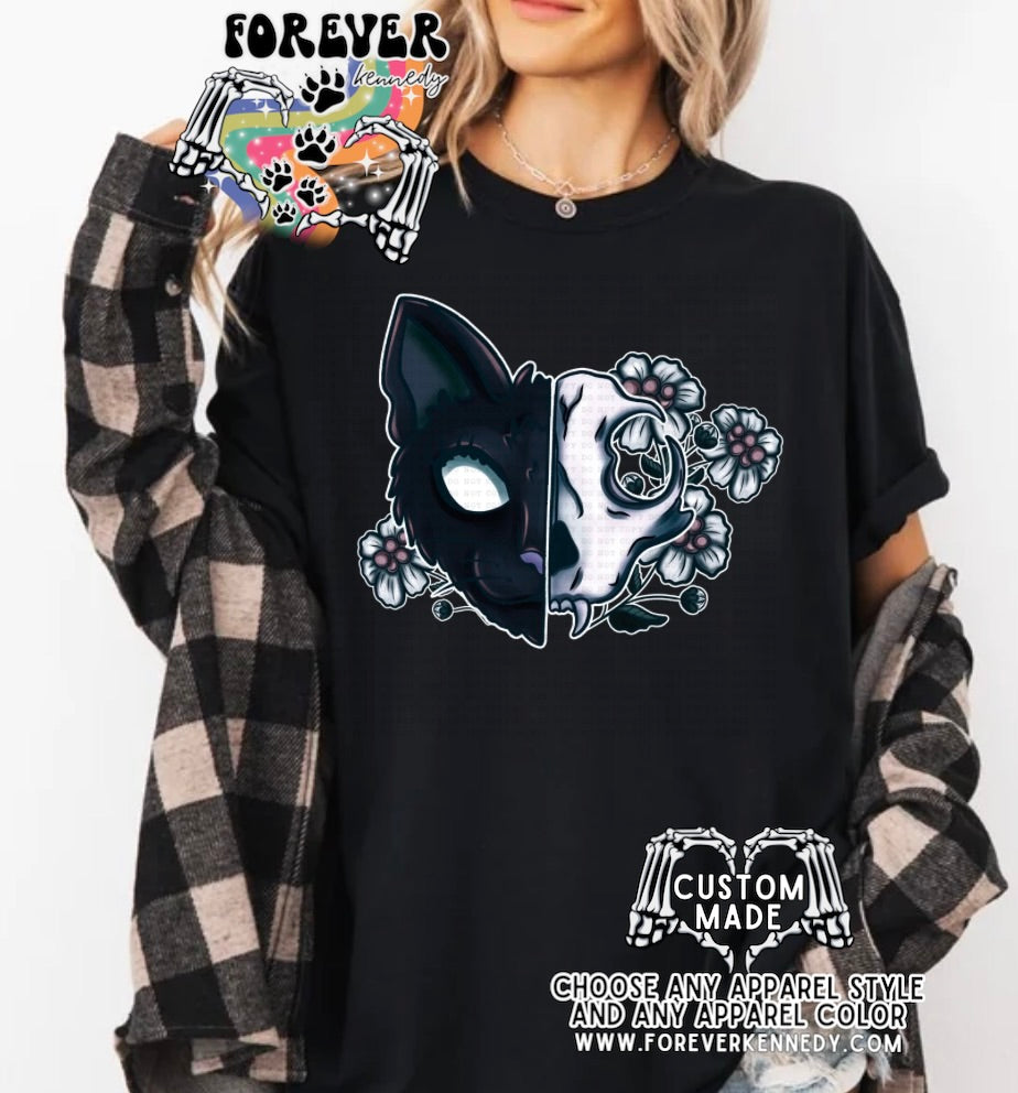 MADE TO ORDER APPAREL - Black Cat Skull